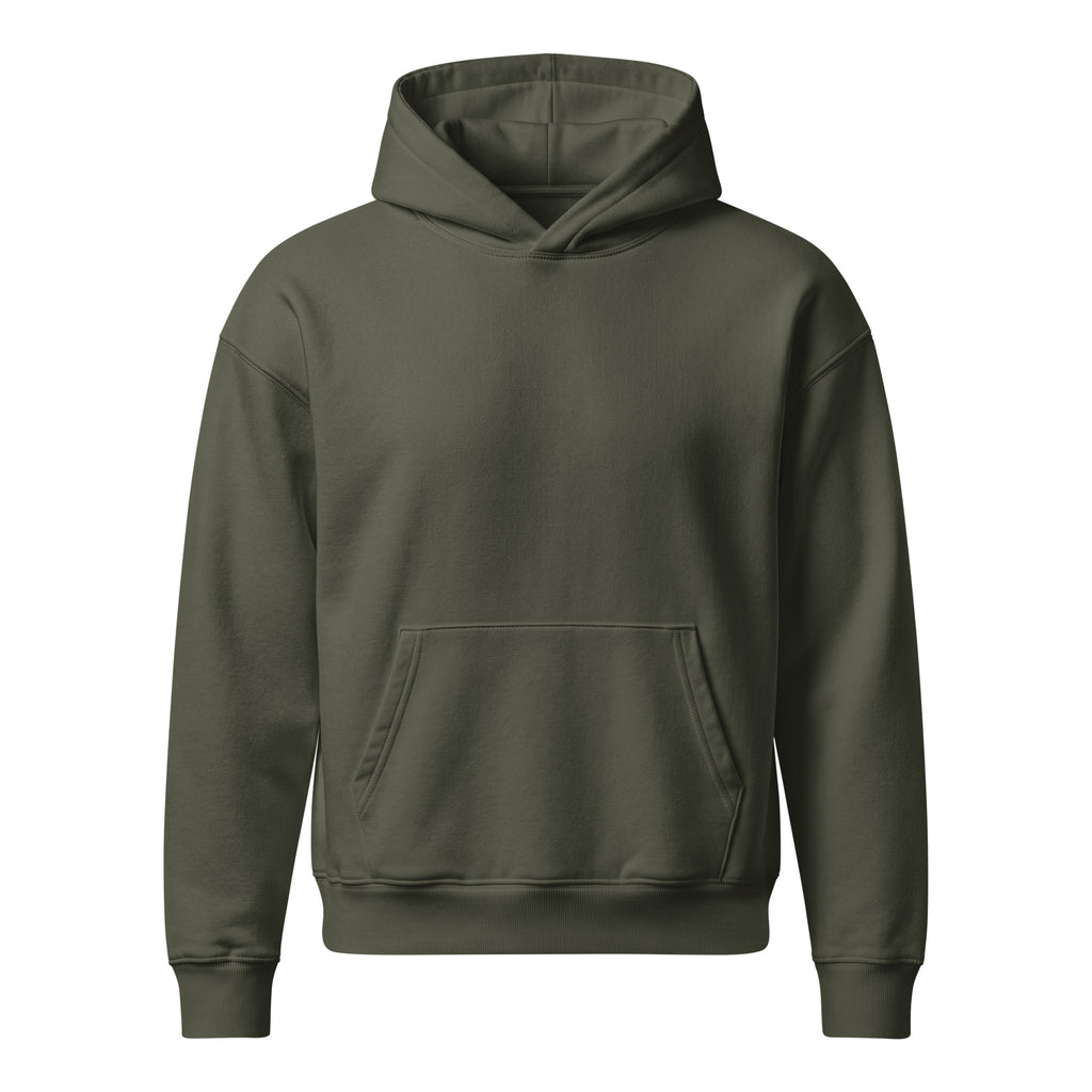 BORN TRIPPY unisex organic hooded sweatshirt in black front view