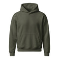BORN TRIPPY unisex organic hooded sweatshirt in black front view