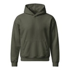 BORN TRIPPY unisex organic hooded sweatshirt in black front view