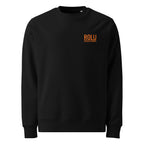 Sunset Serenity organic unisex sweatshirt in black front view