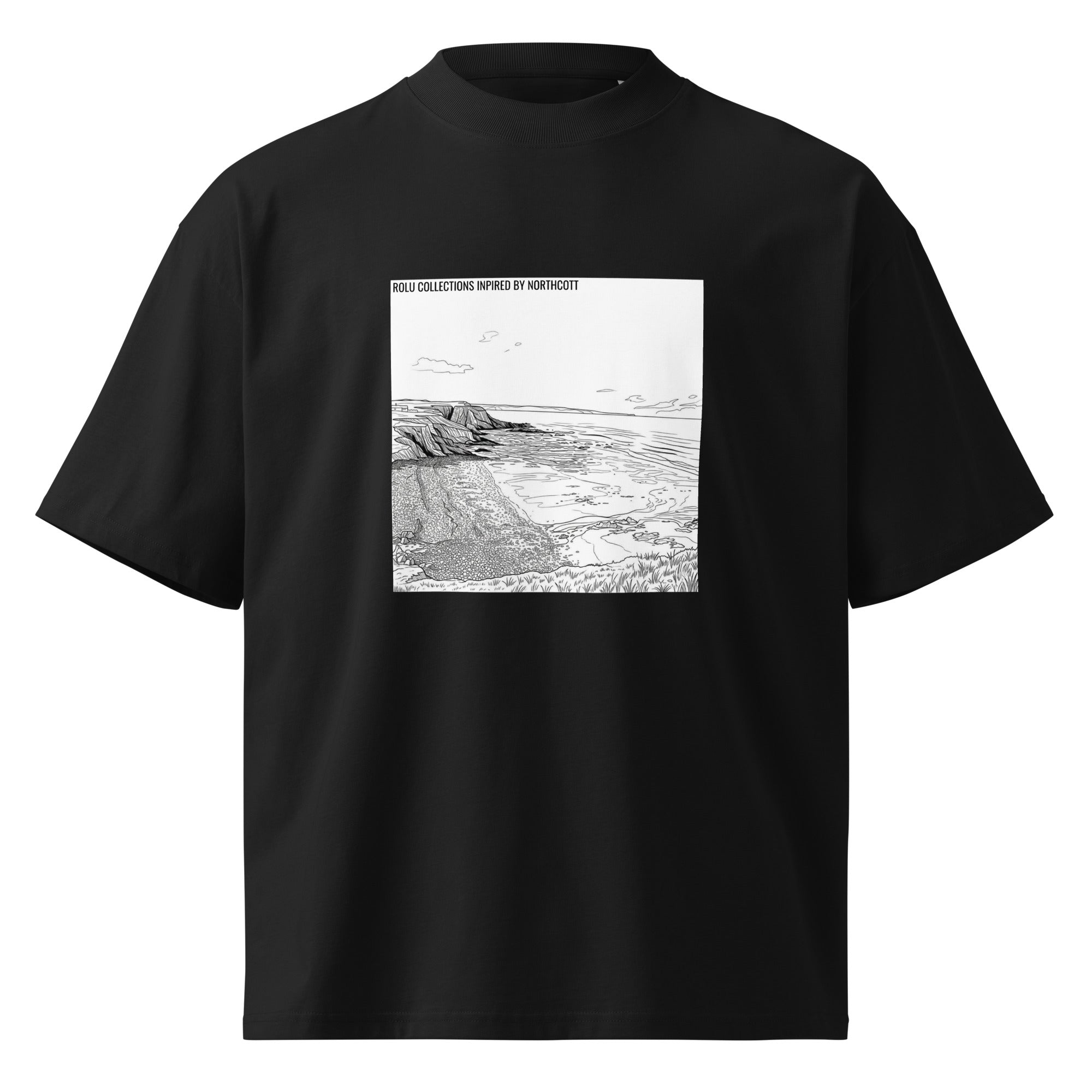 Nature Inspired-Unisex oversized high neck t-shirt