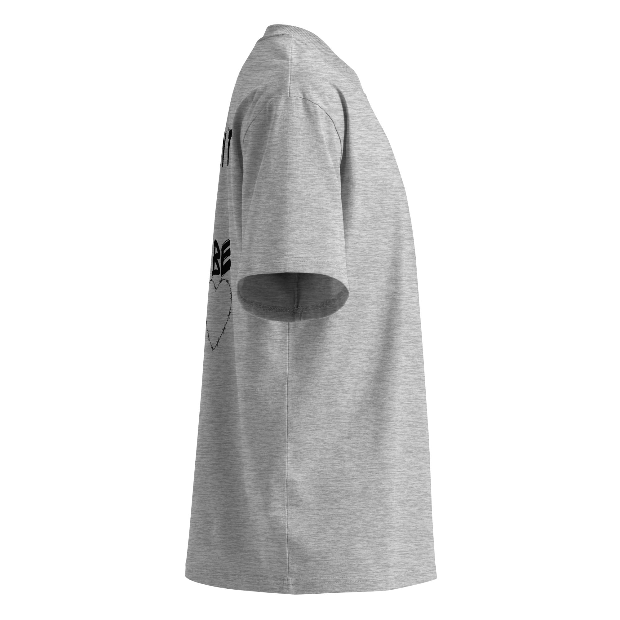 REBEL INSPIRED-Unisex organic oversized high neck t-shirt