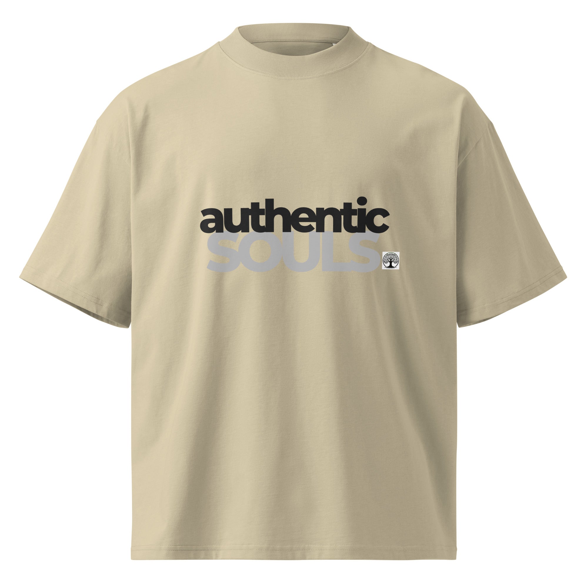 Authentic Souls Unisex Cotton Oversized High Neck T-Shirt