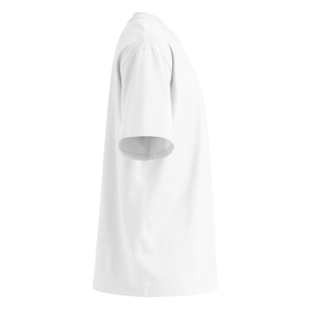 Unisex organic oversized high neck t-shirt - Shades right side view